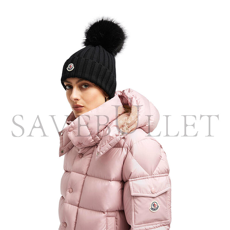 MONCLER WOOL BEANIE WITH POM POM K20933B00064M1131999